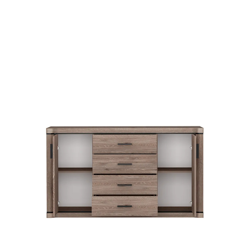 Komoda z szufladami Dallas 157cm dąb truflowy - domowanie.pl