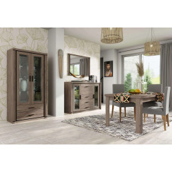Komoda z szufladami Dallas 157cm dąb truflowy - domowanie.pl