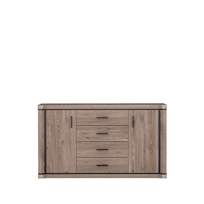 Komoda z szufladami Dallas 157cm dąb truflowy - domowanie.pl
