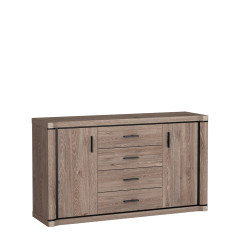 Komoda z szufladami Dallas 157cm dąb truflowy - domowanie.pl