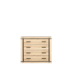Komoda do pokoju Dallas 107cm dąb sonoma - domowanie.pl