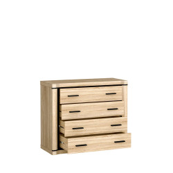 Komoda do pokoju Dallas 107cm dąb sonoma - domowanie.pl