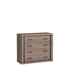 Komoda do pokoju Dallas 107cm dąb sonoma - domowanie.pl