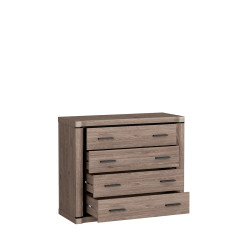 Komoda do pokoju Dallas 107cm dąb sonoma - domowanie.pl