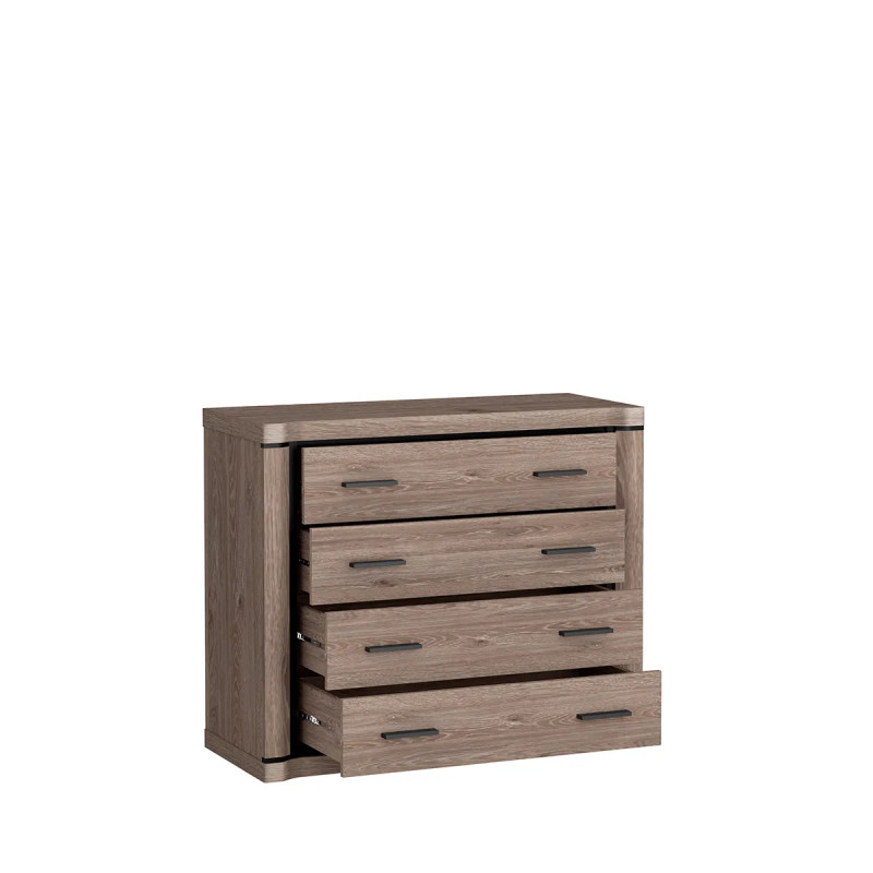 Komoda do pokoju Dallas 107cm dąb sonoma - domowanie.pl