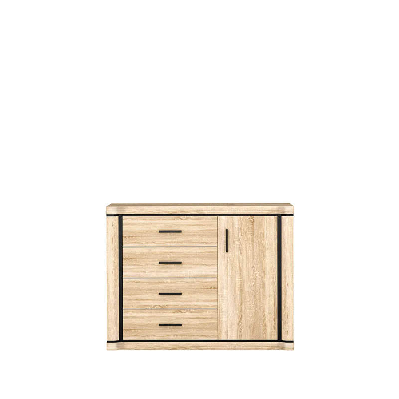 Komoda Dallas 117cm D3 dąb sonoma - domowanie.pl