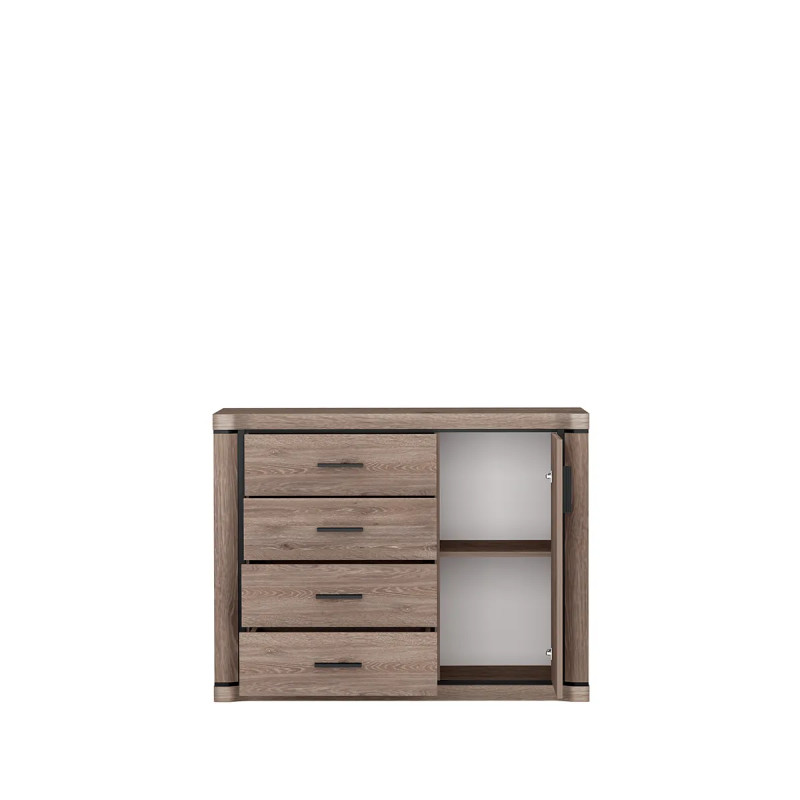 Komoda Dallas 117cm D3 dąb truflowy - domowanie.pl