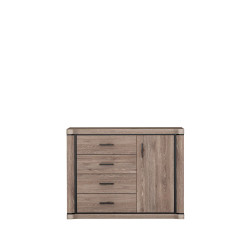 Komoda Dallas 117cm D3 dąb truflowy - domowanie.pl