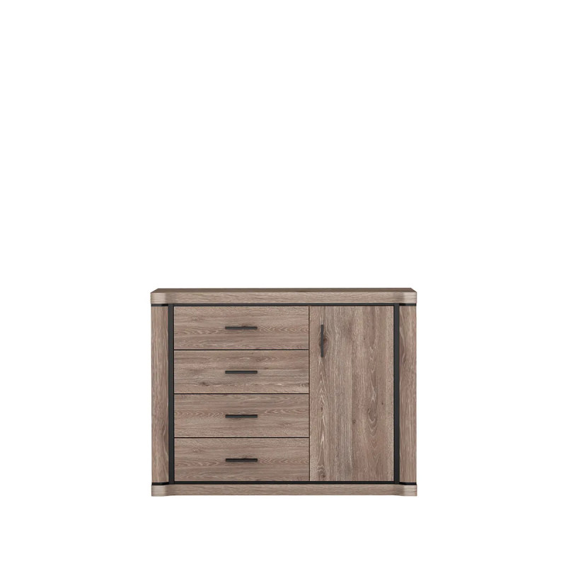 Komoda Dallas 117cm D3 dąb truflowy - domowanie.pl