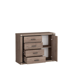 Komoda Dallas 117cm D3 dąb truflowy - domowanie.pl