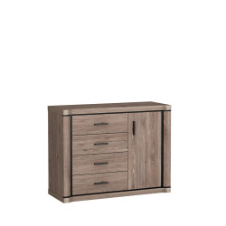 Komoda Dallas 117cm D3 dąb truflowy - domowanie.pl