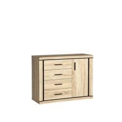 Komoda Dallas 117cm D3 dąb sonoma - domowanie.pl