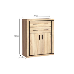 Wysoka omoda Dallas 97cm D6 dąb sonoma - domowanie.pl