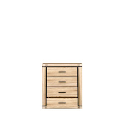 Komoda z szufladami 80cm Dallas dąb sonoma - domowanie.pl