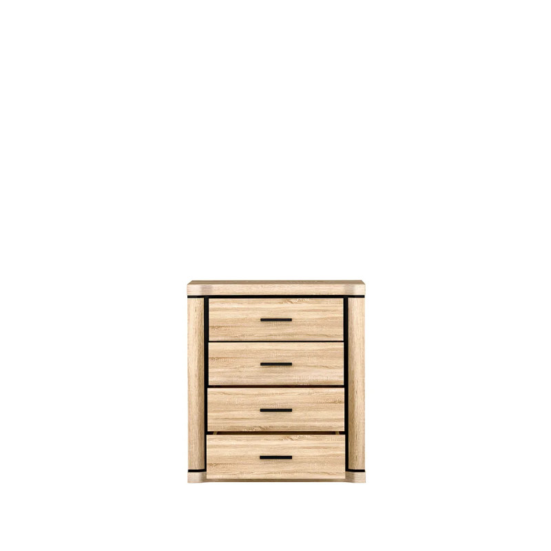 Komoda z szufladami 80cm Dallas dąb sonoma - domowanie.pl