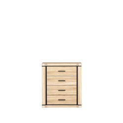 Komoda z szufladami 80cm Dallas dąb sonoma - domowanie.pl