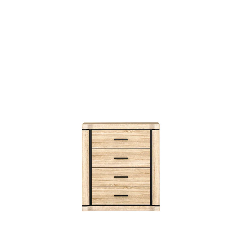 Komoda z szufladami 80cm Dallas dąb sonoma - domowanie.pl