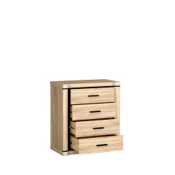 Komoda z szufladami 80cm Dallas dąb sonoma - domowanie.pl