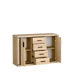 Komoda Dallas 137cm  D5 dąb sonoma - domowanie.pl