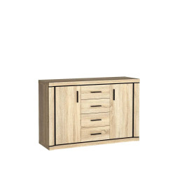 Komoda Dallas 137cm  D5 dąb sonoma - domowanie.pl