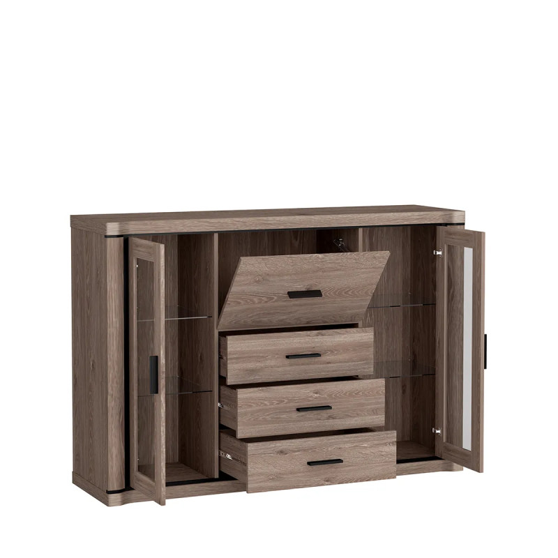 Komoda Dallas 157cm D7 dąb sonoma - domowanie.pl