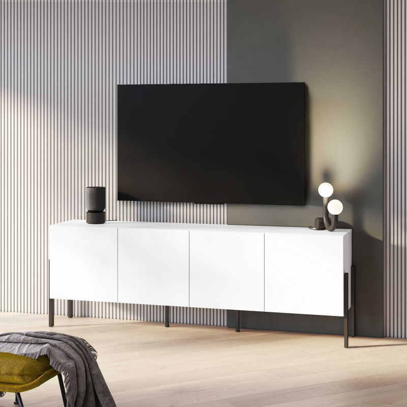 Komoda JUKON biały mat 204 cm 4D | Domowanie.pl