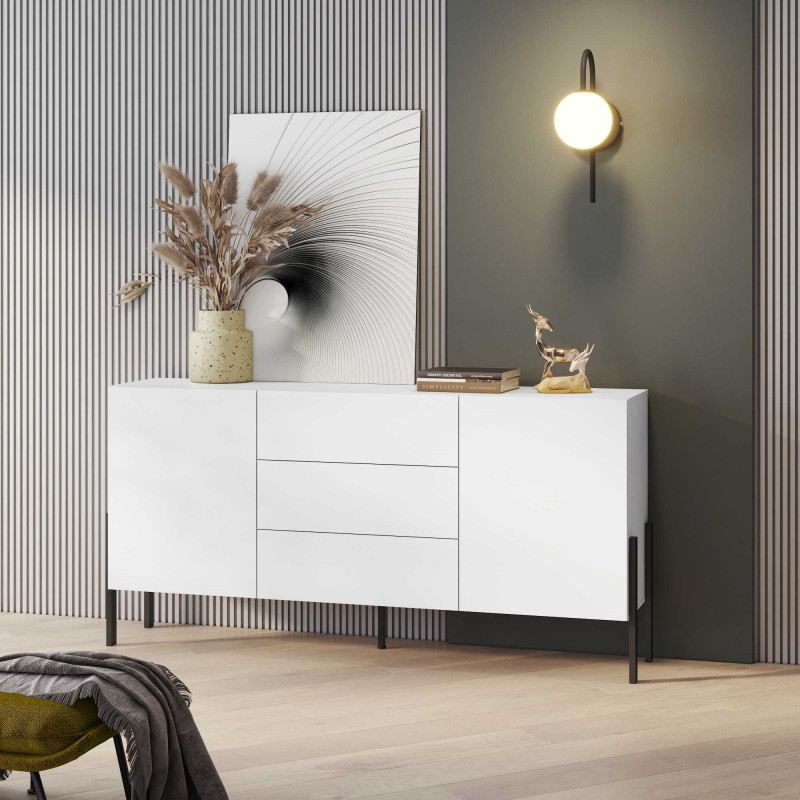 Komoda JUKON biały mat 184 cm 2D3S | Domowanie.pl