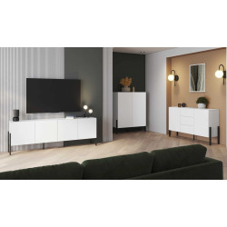 Komoda JUKON biały mat 184 cm 2D3S | Domowanie.pl