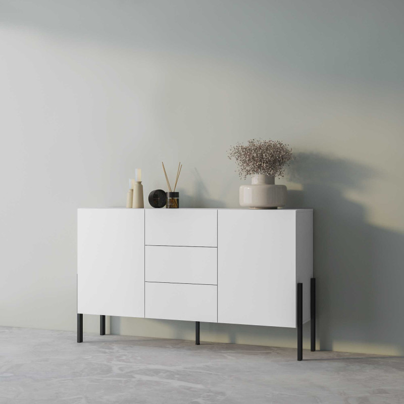 Komoda JUKON biały mat 154 cm 2D3S | Domowanie.pl