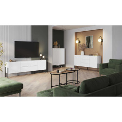Komoda JUKON biały mat 154 cm 2D3S | Domowanie.pl