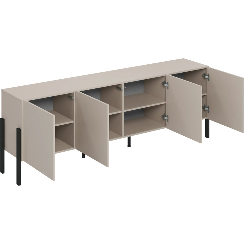Komoda JUKON kaszmir 204 cm 4D | Domowanie.pl