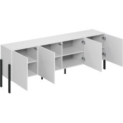 Komoda JUKON biały mat 204 cm 4D | Domowanie.pl