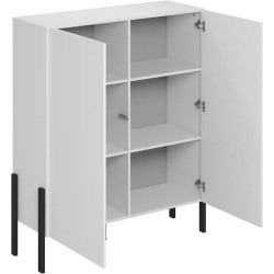 Wysoka komoda JUKON biały mat 114 cm | Domowanie.pl