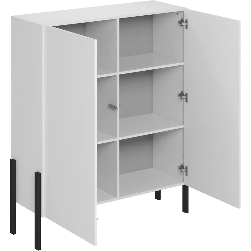 Wysoka komoda JUKON biały mat 114 cm | Domowanie.pl