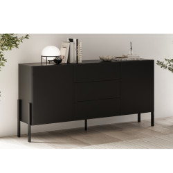 Komoda JUKON czarny Onyks 184 cm 2D3S | Domowanie.pl