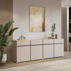 Komoda CROSS kaszmir/czarny 226 cm 4D4S | Domowanie.pl