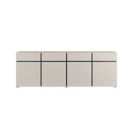 Komoda CROSS kaszmir/czarny 226 cm 4D4S | Domowanie.pl