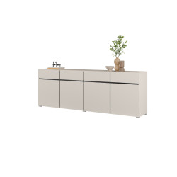 Komoda CROSS kaszmir/czarny 226 cm 4D4S | Domowanie.pl