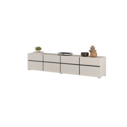 Komoda RTV CROSS kaszmir/czarny 225 cm | Domowanie.pl
