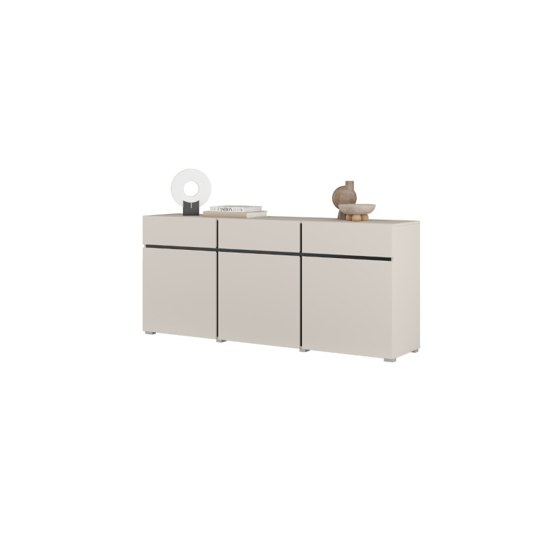 Komoda 3D3S Cross 43 Kaszmir/Czarny Helvetia Wieruszów