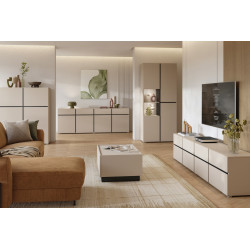 Komoda CROSS kaszmir/czarny 180 cm 3D3S | Domowanie.pl