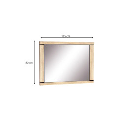 Lustro Dallas 115cm D9 dąb sonoma - domowanie.pl