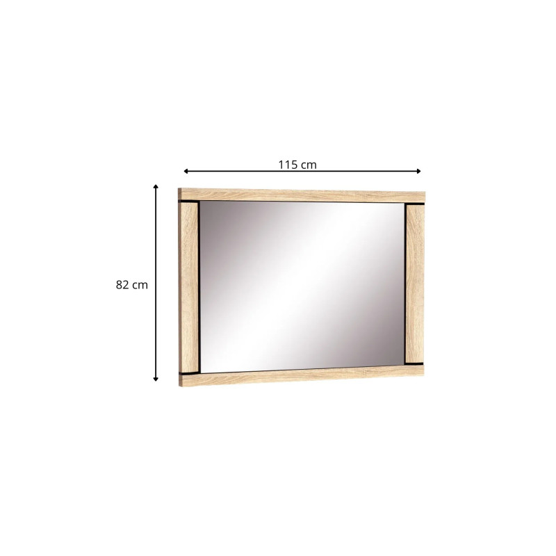 Lustro Dallas 115cm D9 dąb sonoma - domowanie.pl