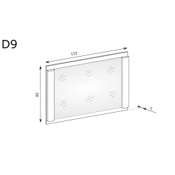 Lustro Dallas 115cm D9 dąb sonoma - domowanie.pl