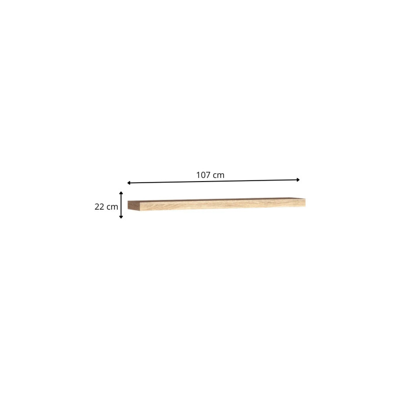 Połka Dallas 107cm D10 dąb sonoma - domowanie.pl