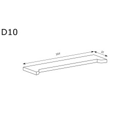 Połka Dallas 107cm D10 dąb sonoma - domowanie.pl