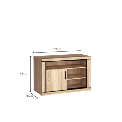Szafka RTV Dallas 107cm D11 dąb sonoma - domowanie.pl