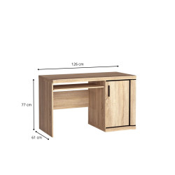 Biurko Dallas 126cm D13 dąb sonoma - domowanie.pl