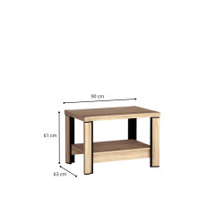 Stolik kawowy Dallas 90cm D14 dąb sonoma - domowanie.pl