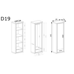 Szafa Dallas 58cm D19 dąb sonoma - domowanie.pl